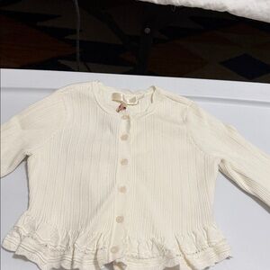 LoveShackFancy Cream Kids Cardigan